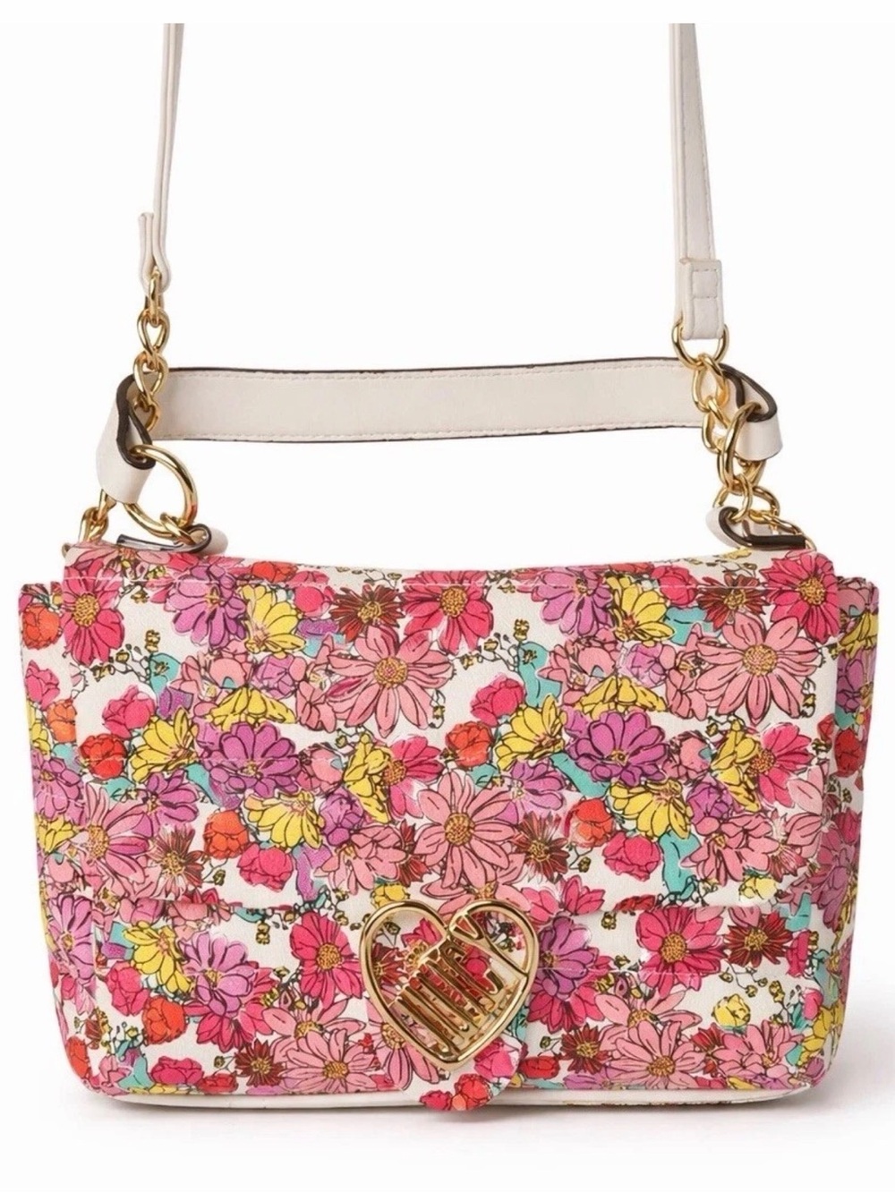 Juicy Couture Y2K Floral Heart Lock Bag Kitsch Coquette TikTok Crossbody